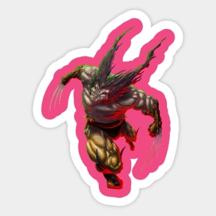 Jumping wolverine Sticker